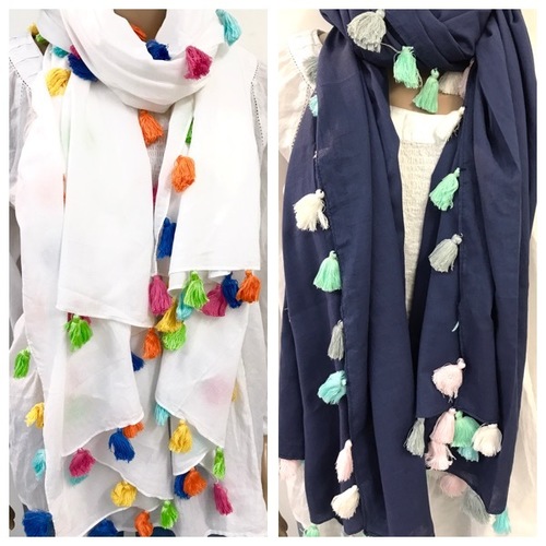 More Than One Solid Tassels Scarf