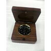 Brass & Wood Box Compass