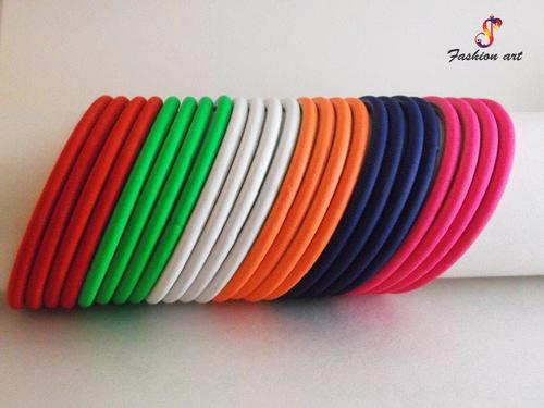 Super Single Colour Metal Bangle Set Size-2.8