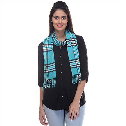 Mufflers - Woolen 70x10 Inches Aqua | Comfortable Wear Durable Material Easy to Maintain Soft Fabric Stylish Design Versatile Accessory