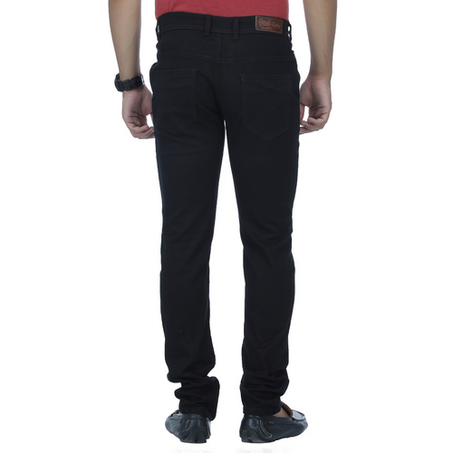 Trousers - Black Unisex Polyester Blend, Four-Pocket Design for All Seasons