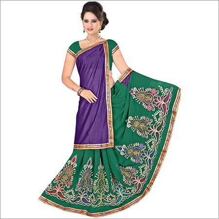 Green Ladies Designer Saree
