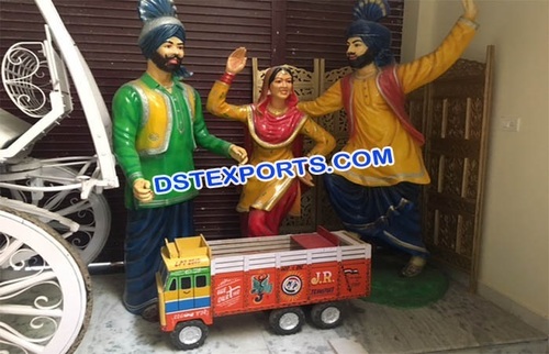 Handmade Fiber Carved Wedding Statue