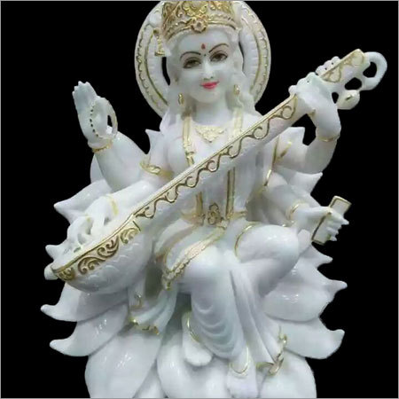 Lord Saraswati Marble Statue