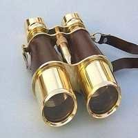 Brass Binoculars - Handmade Brass Construction With Elegant Gold Finish | Attractive Design, High Efficiency For Nautical Home & Office Decoration