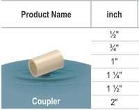 Cpvc Coupler - 1/2 To 2 Inch | White, High Pressure, Non-restrained, Easy Installation For Water & Waste Applications