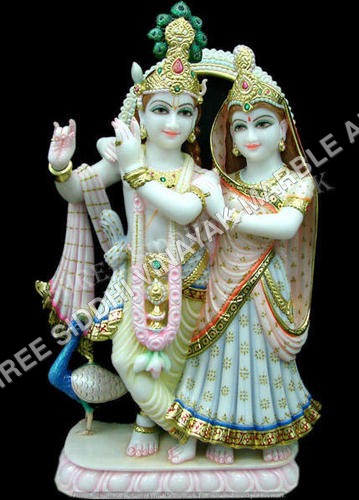 Marble Krishna Radha Sculpture