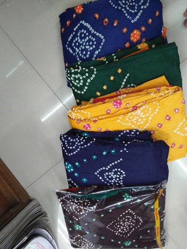 COTTON PRINTED BANDHANI DRESS MATERIALS COTTON PRINTED BANDHANI DRESS MATERIALS