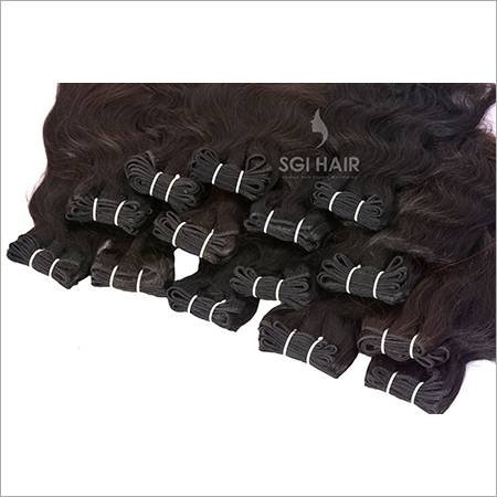 Indian Virgin Machine Weft Hair Length: 26 Inch (In)