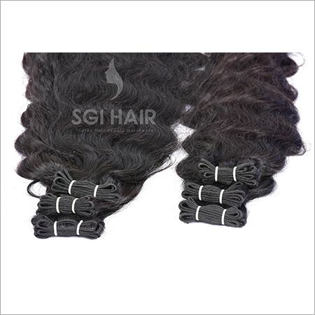 Black Indian Temple Hair Deep Wavy Machine Weft