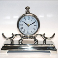 Aluminum Table Clock Nickle Plated