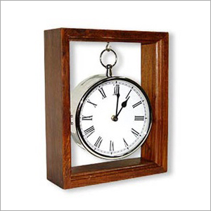 Hanging Clock In Wood Box