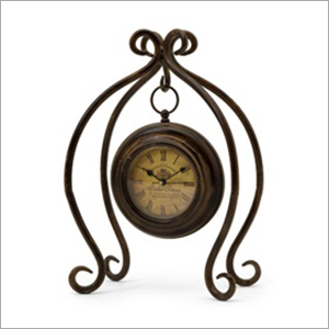 Antique Table Clock With Iron Stand
