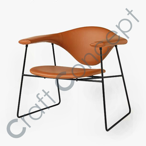 Metal & Leather Chair No Assembly Required