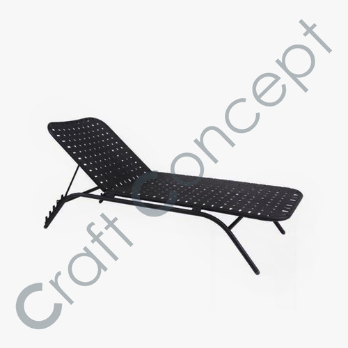 Poolside Black Metal Chair No Assembly Required