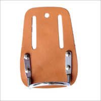 Fixed Hammer Holder - Leather, Variable Size, Tan, Chrome Rivets | Wide Belt Slots, Load Bearing, Lightweight, Tear Proof