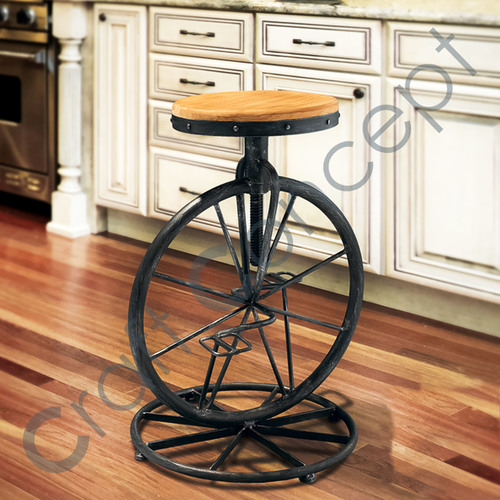 Bicycle Wheel Metal Stool No Assembly Required