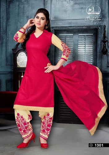 COTTON PRINTED DESIGNER UNSTITCHED DRESS MATERIALS