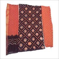 Bandhani Unstitched Multicolor suit