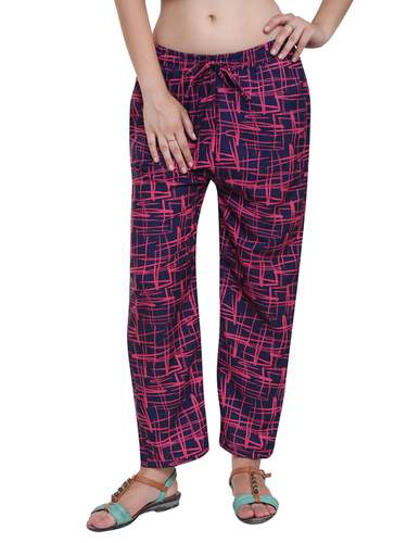 Women Printed Palazzo - Crepe Material, Sizes S-XL, Pink Color | Casual Style, Washable, Ideal for Summer Wear
