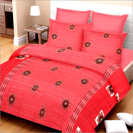 Poly Cotton Double Bed Sheet - 100% Cotton, 220x220 Centimeters | Breathable, Printed Jacquard Design, Perfect for Home, Hotel, Wedding