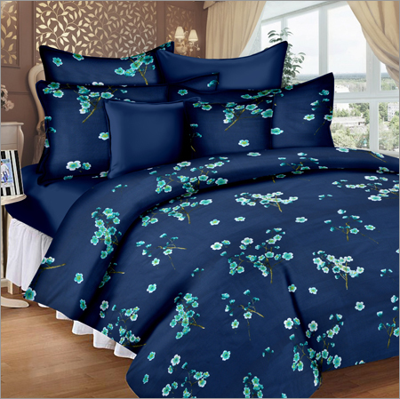 Purple Satin Cotton Double Bed Sheet