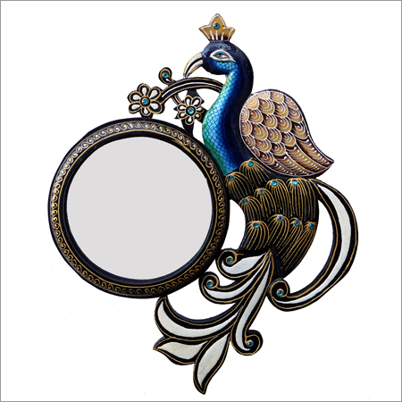 Peacock Shape Multi-Color Mirror Frame Peacock Shape Multi-Color Mirror Frame