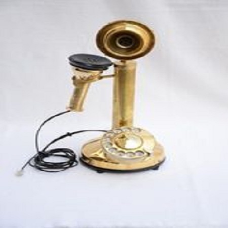 Brass Finish Candle Stick -Phone Home Decorative