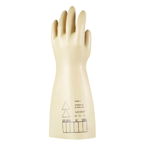 Cream Honeywell Electrical Insulating Rubber Gloves Class 00
