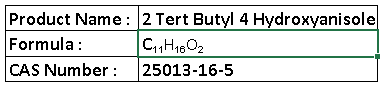 2 Tert Butyl 4 Hydroxyanisole