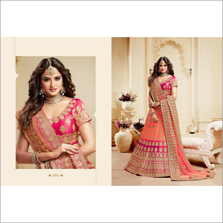 Ladies Embroidered Bridal Lehenga Decoration Material: Beaded Lace