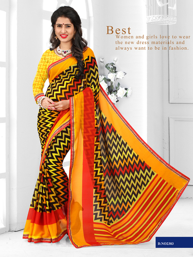 Multicolor Printed Saree 