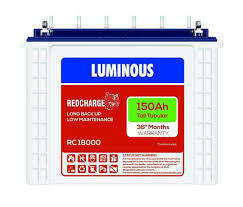Luminous 150 Amp tubular battery- Red Charge 18000
