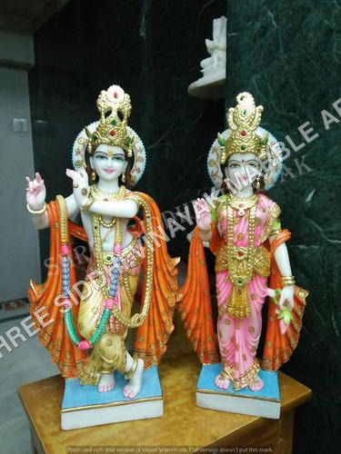 Radhe Krishna Marble Statue