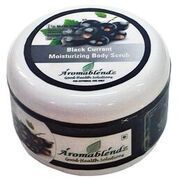 Aromablendz Black Current Moisturizing Body Scrub - Plastic Jar, 7cm x 5cm, White | Moisturizes, Exfoliates, Smooth Skin, Refreshing Scent, Natural Ingredients