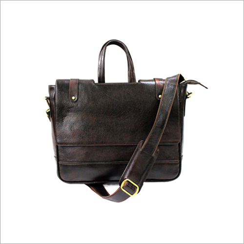 Office Leather Bag - Genuine Leather, 15x12x5 Inches, Brown | Buckle Closure, Multiple Pockets, Spacious Interior, Comfortable Carry