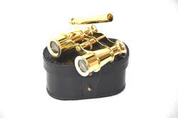 Full Brass Binocular with Leather Belt Vintage Style Collect