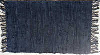 Leather and Cotton Chindi Rug