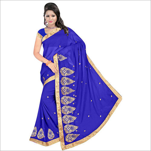 Blue Bollywood Printed Stylish Sarees