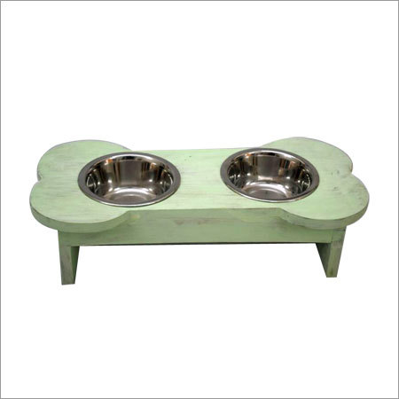 Wooden Dog Pet Feeder Stand