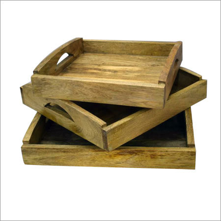 Wooden Tray Set