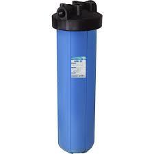 10" Slim Blue Plastic Filter Housing - 1/2" Thread, Durable Reliable Filtration
