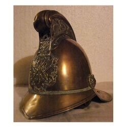 Victorian Brass Firemans Helmet