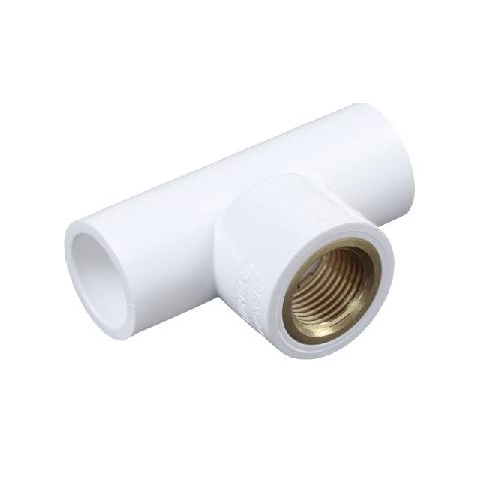 Brass Tee - Premium Brass Material, Aesthetic White Finish | Corrosion Resistance, Excellent Strength, Elevated Durability