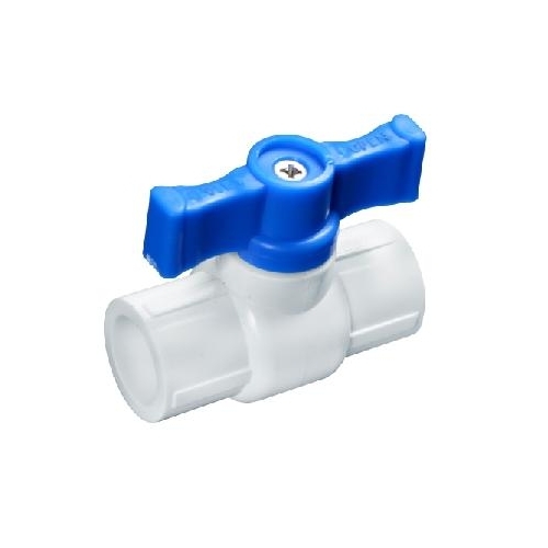 UPVC Ball Valve - UPVC Material Round Shape White Color | Low Maintenance Durable Flawless Performance for Agricultural and Industrial Use