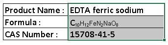 EDTA ferric sodium