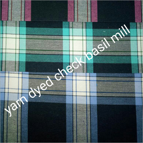 Yarn Dyed Check Basil Mill