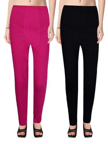 DOUBLE MIYANI LEGGING - Cotton, Size L/M/XL, Red and Black | Casual, Washable, Ideal for Summer Wear