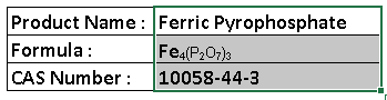 Ferric Pyrophosphate