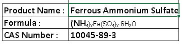 Ferrous Ammonium Sulfate - Green Crystals 25 kg Bags | High Purity Water Soluble Versatile Laboratory Reagent